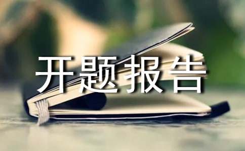 旅游开题报告